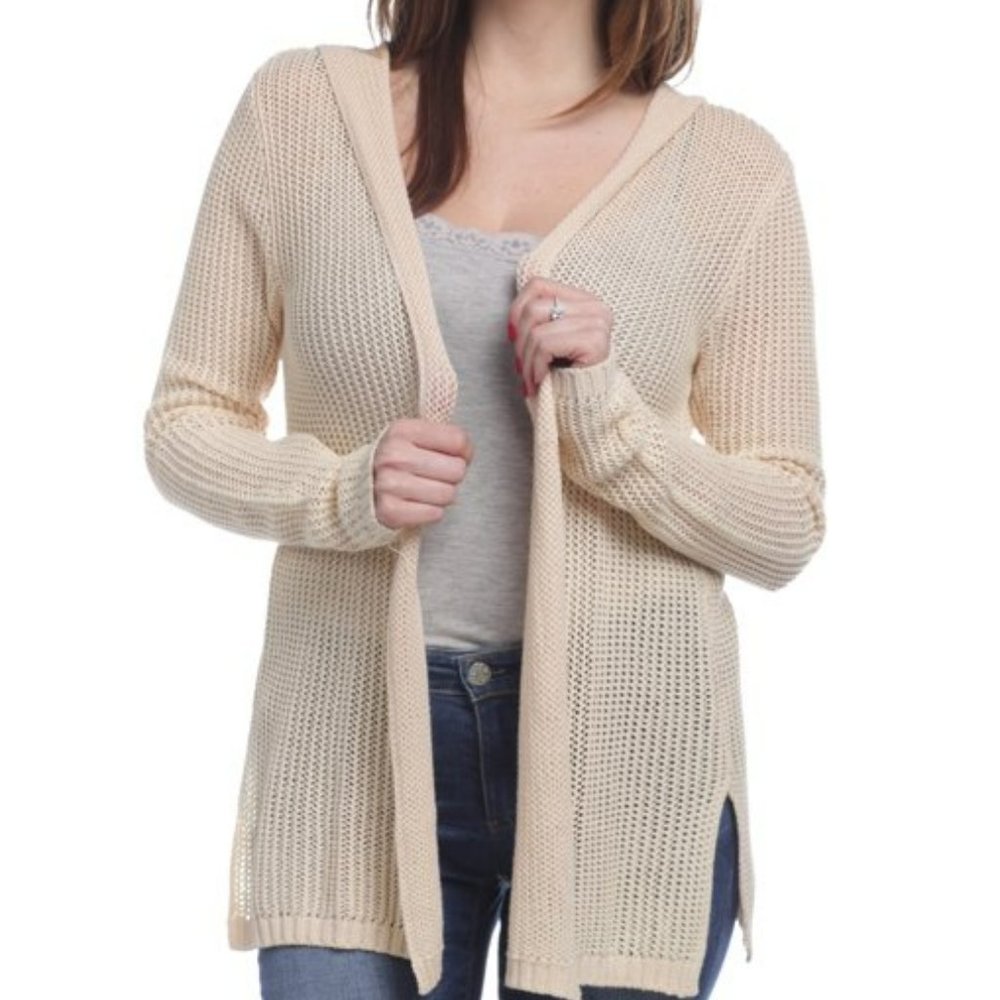 Elan Women's Hooded Cardigan - Natural Washed*